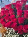 Çiçekçi - 41 Kırmızı Gül Buketi Özel Hasır Süsleme