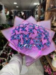Çiçekçi - Pembeli Mavili Kelebek Buketi